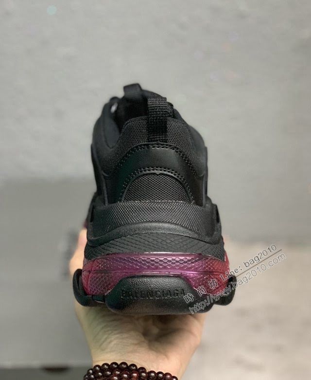 Balenciaga經典款男女鞋 巴黎世家頂級版本Triple S厚底氣墊大底LOGO老爹鞋 Balenciaga情侶款老爹鞋  hdbl1278
